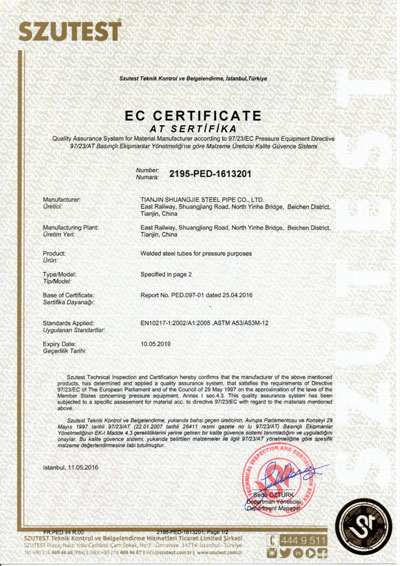 EC-PED Certificate